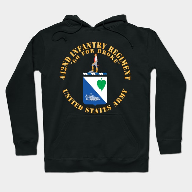 442nd Infantry Regiment - COA - Go for Broke X 300 Hoodie by twix123844